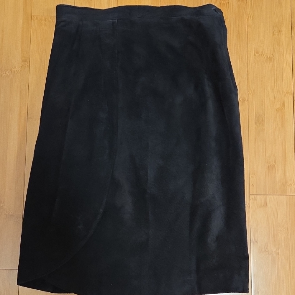 Vintage Suede Black Skirt